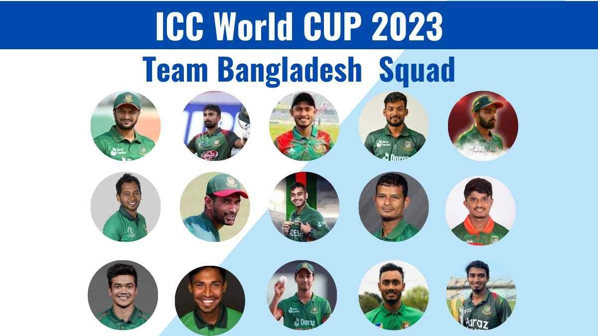 Image showing ICC Cricket World Cup 2023 Bangladesh Squad 
