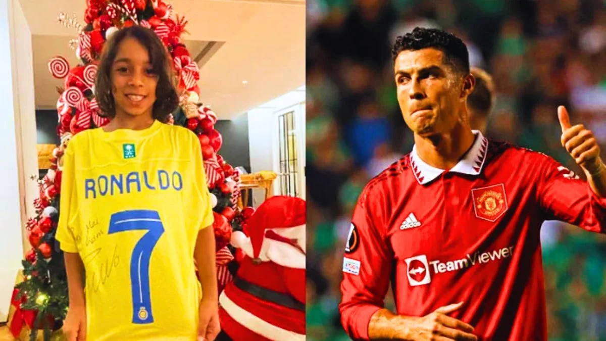 Image Showing Cristiano Ronaldo Gives Surprise Christmas Gift to Marcelo's Son