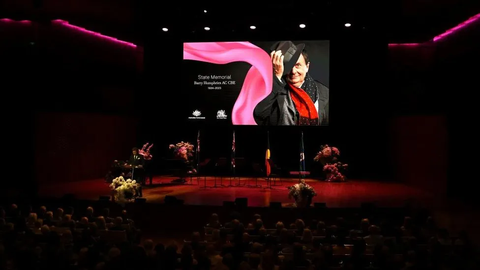 Image showing Barry Humphries Entertainer's life celebrated at Sydney Opera House state memorial