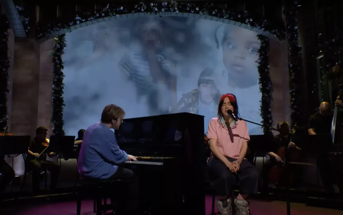 Image showing Billie Eilish tributes women of SNL in moving montage during musical performance