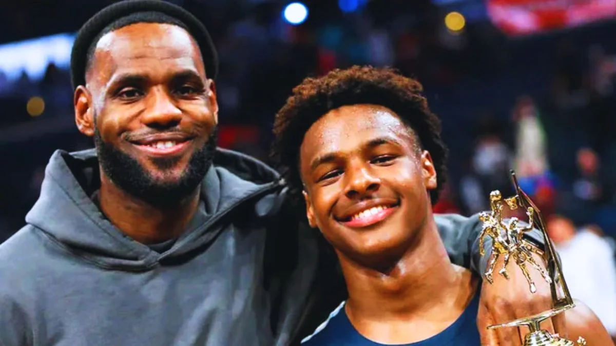 Image Showing LeBron James is thrilled about his son Brony's debut in USC Basketball after recovering from a cardiac arrest