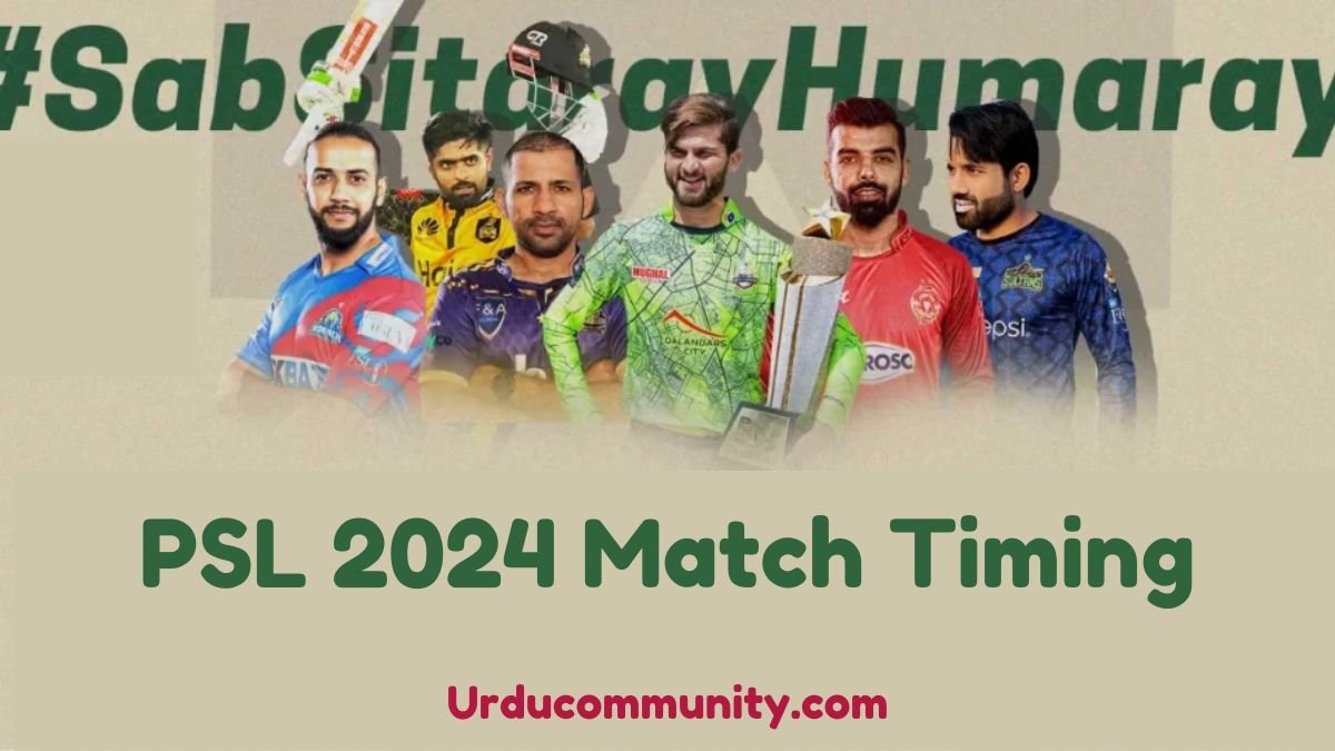 Image showing PSL 2024 Match timing