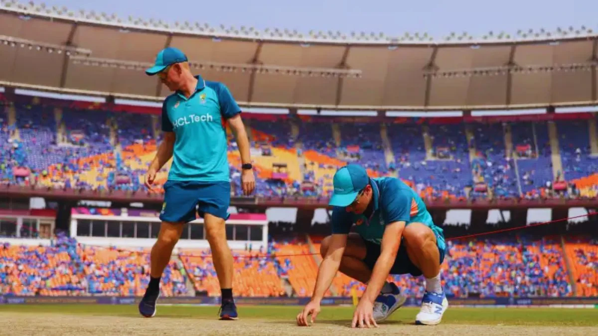 Image Showing The ICC gave the World Cup final pitch an average rating