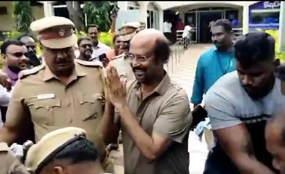 Image showing Actor Rajinikanth's visit to Thoothukudi and the displeasure of the people of South District